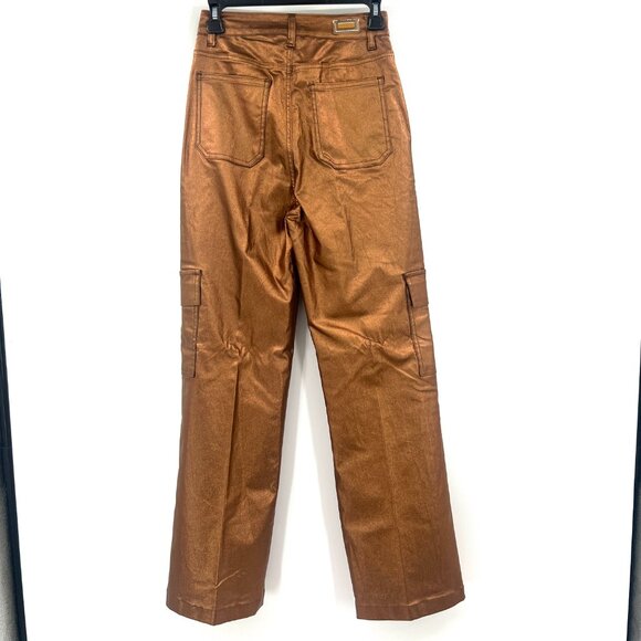 Kosch Wide Leg Bronze Cargo Pants Women's Size 5 - Picture 5 of 10